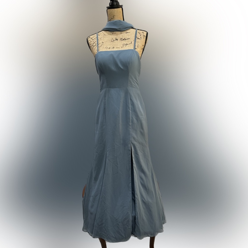 🔥Azazie Chiffon Floor-Length Dress SzC